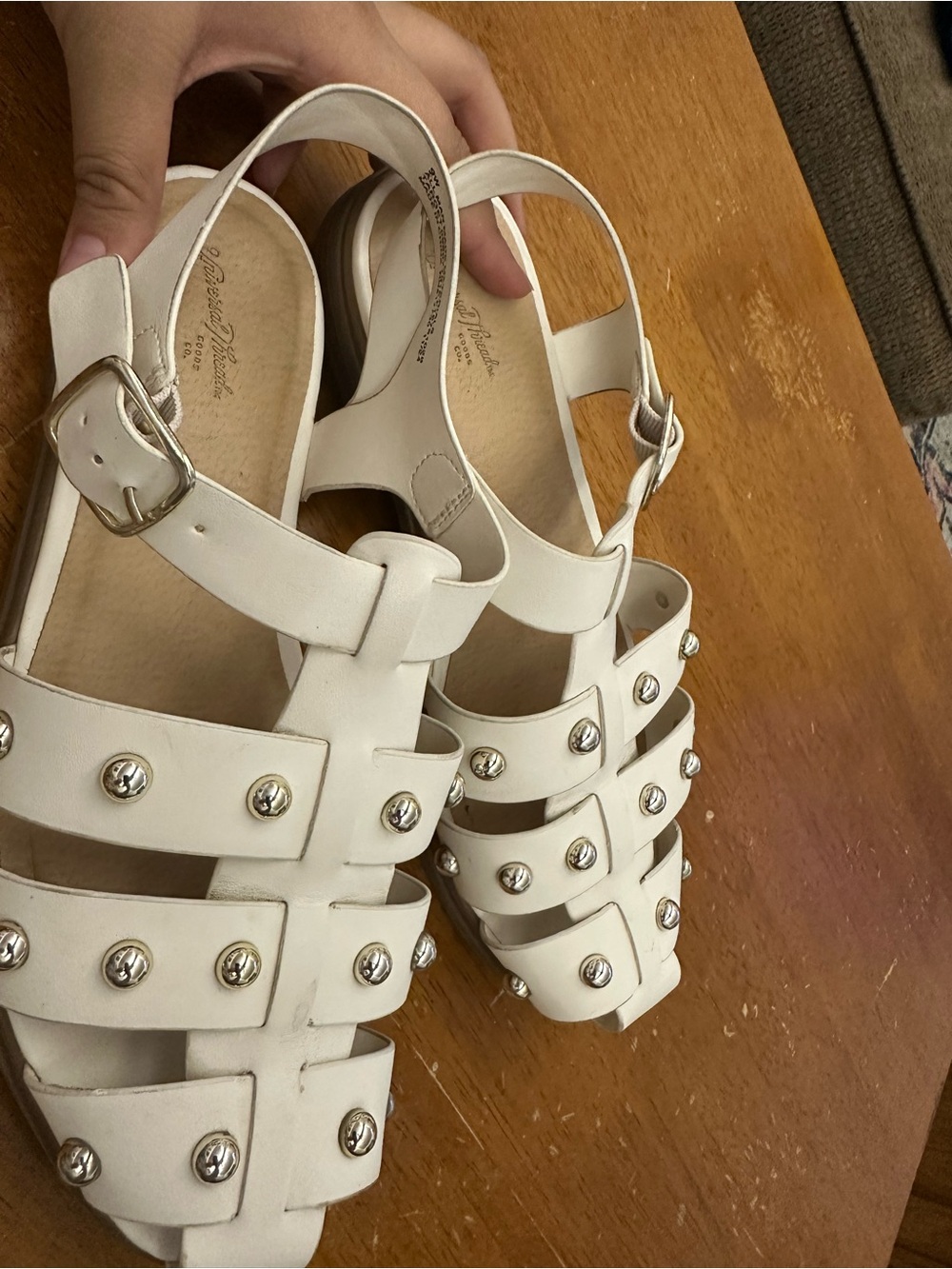 Universal Thread White Studded Slingback Sandals
